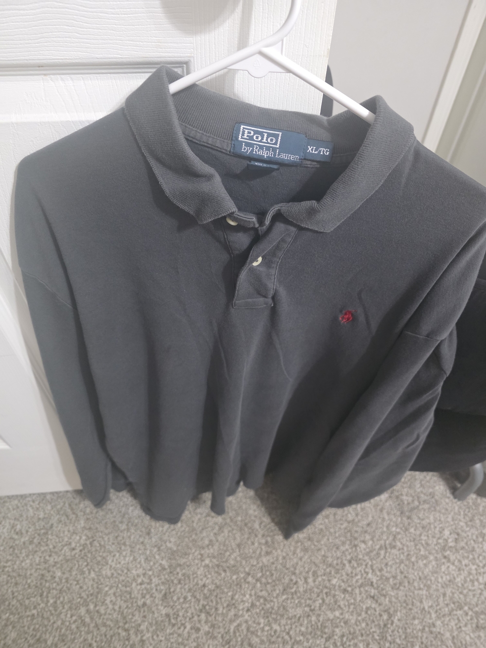Polo by Ralph Lauren Men's Long-Sleeve Polo Shirt - Charcoal